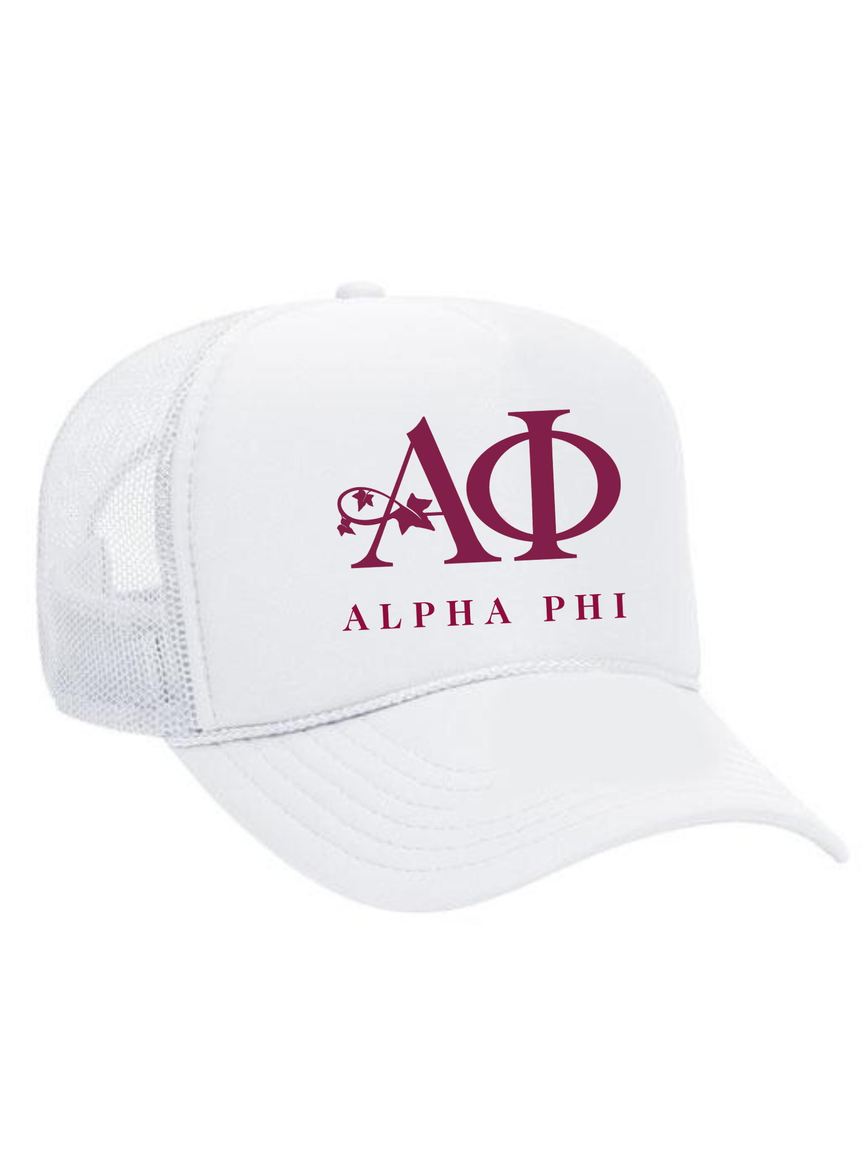 Alpha Phi Trucker Hat – ON ROW - Main Image