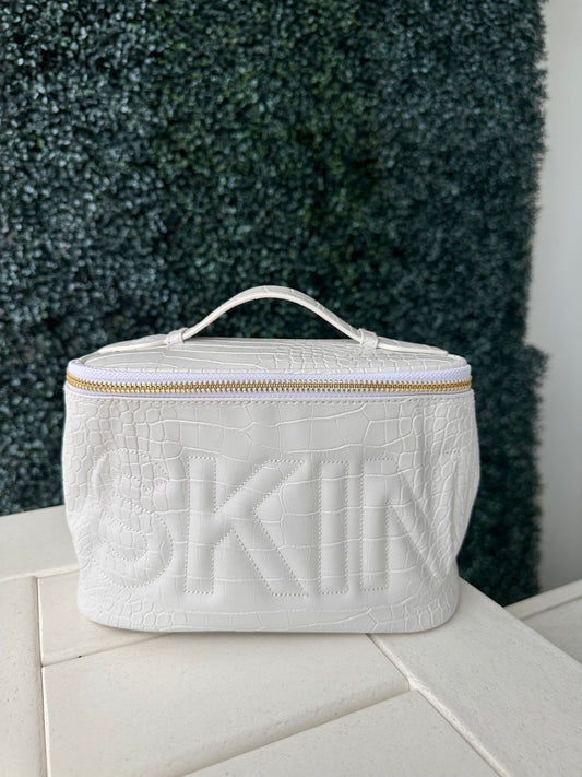 Skin - Crocodile Open Top Makeup Bag
