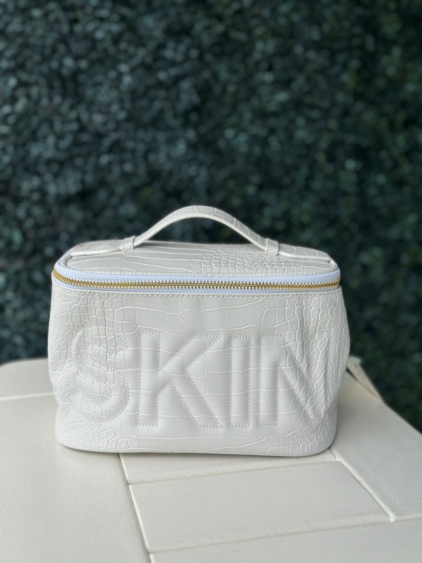 Skin - Crocodile Open Top Makeup Bag