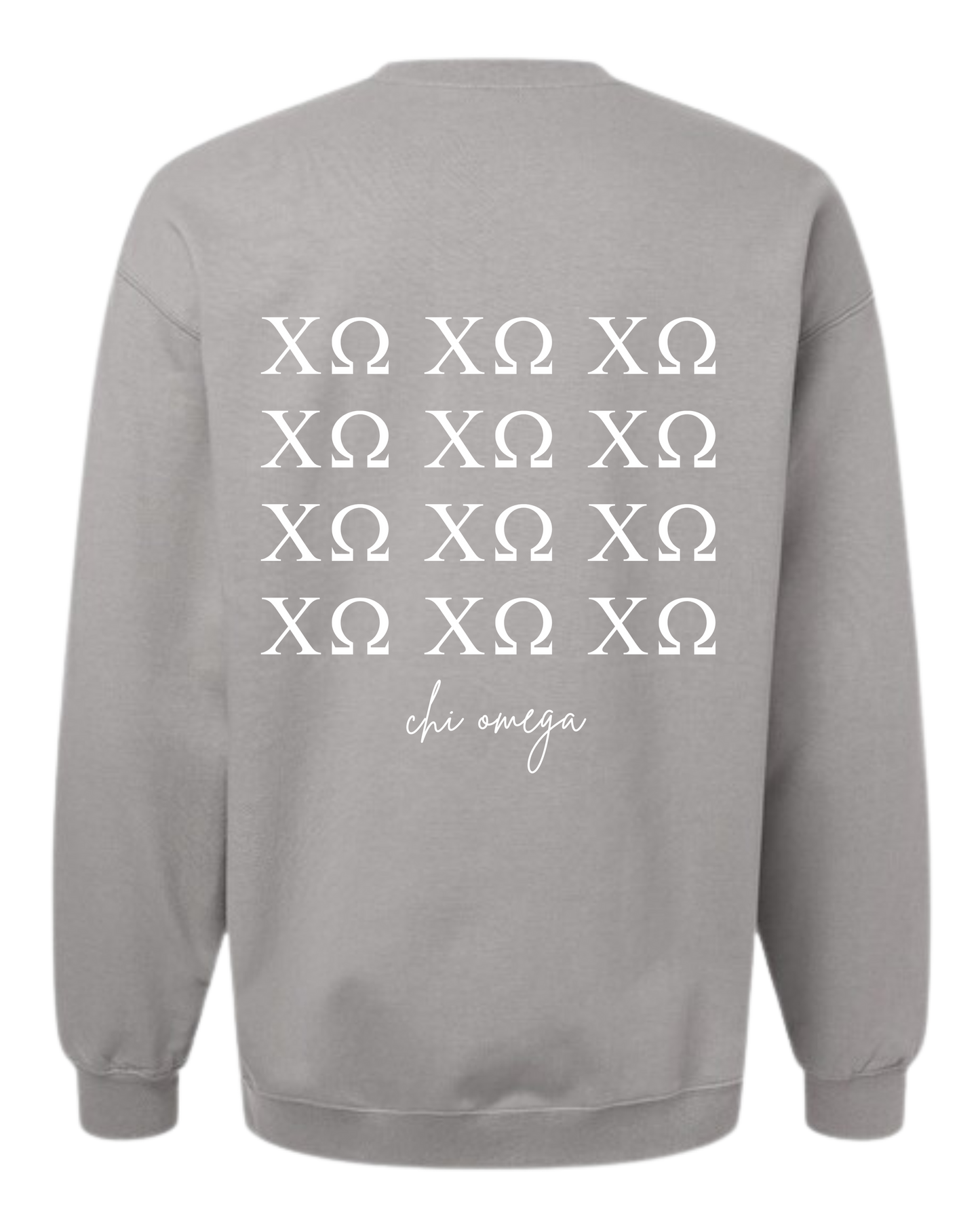 Chi Omega Simple Collection Gray Sweatshirt