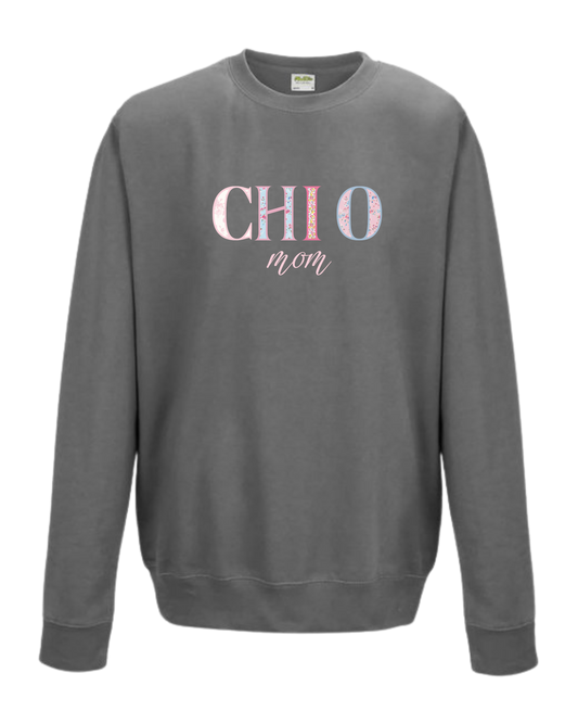 Chi Omega MOM Floral Sweatshirt