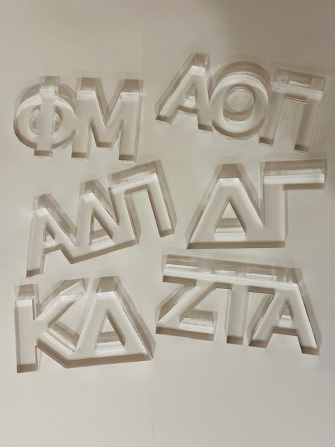 Sorority Acrylic Shelf Letters
