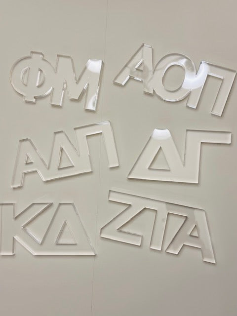 Sorority Acrylic Shelf Letters