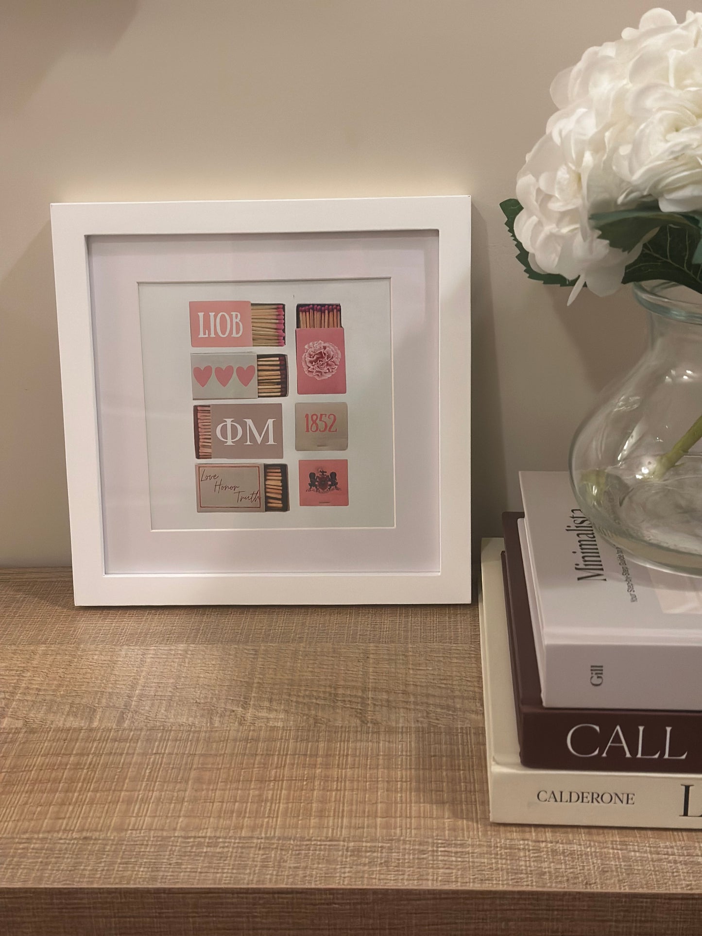 Phi Mu Framed Matchbox Print