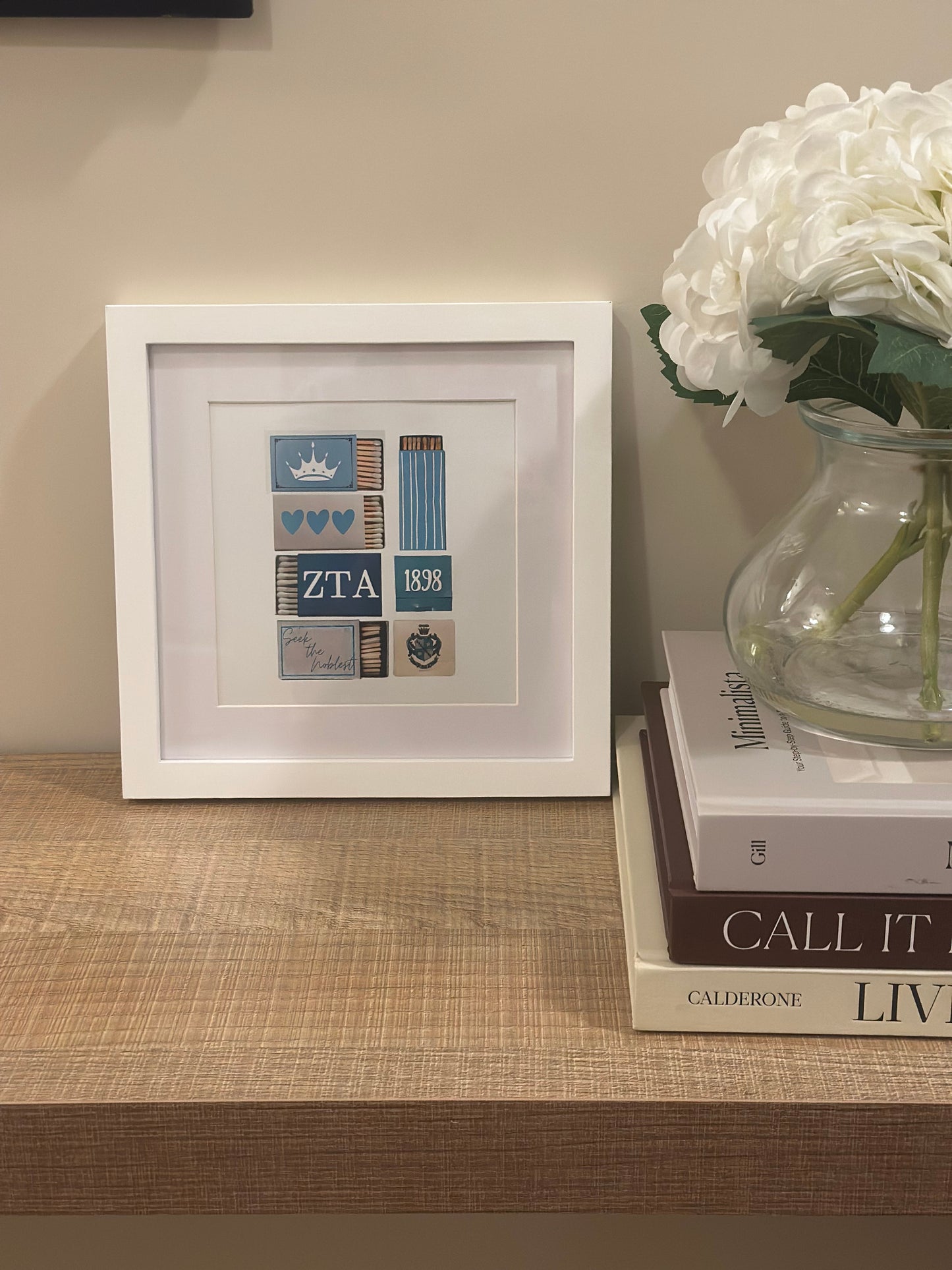 Zeta Tau Alpha Framed Matchbox Print