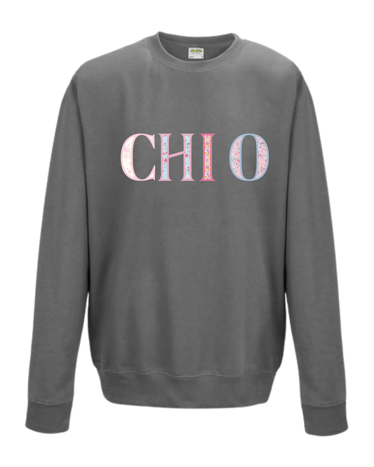 Chi Omega Floral Sweatshirt