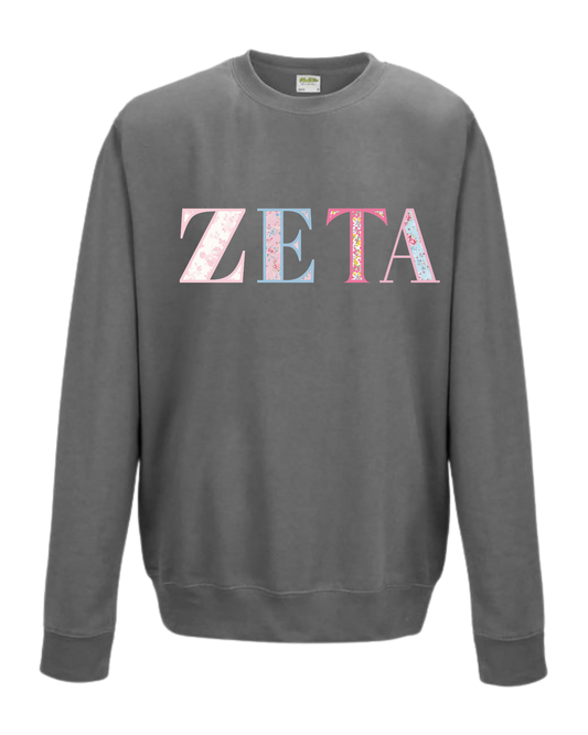 Zeta Tau Alpha Floral Sweatshirt