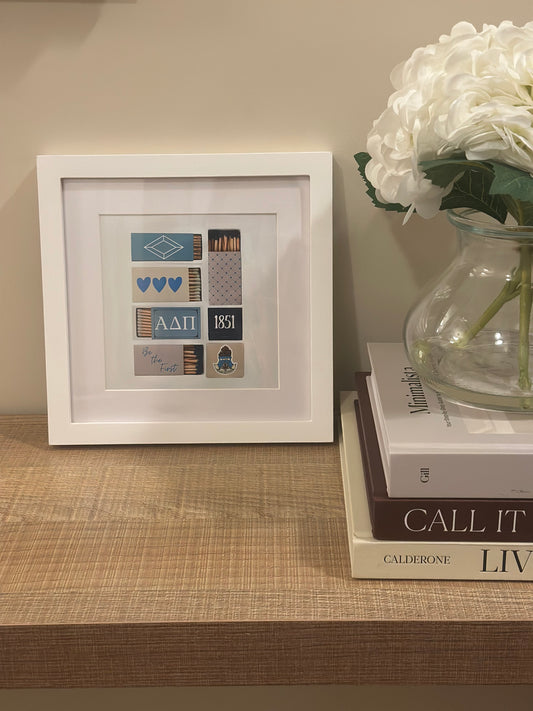 Alpha Delta Pi Framed Matchbox Print