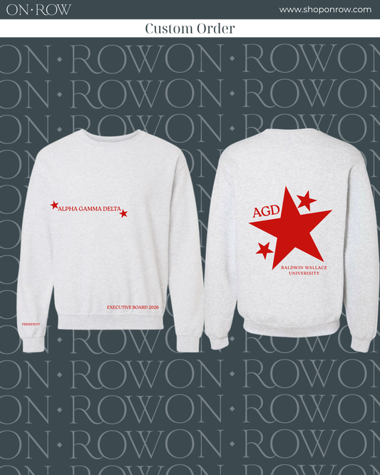 Alpha Gamma Delta Crewneck - BW