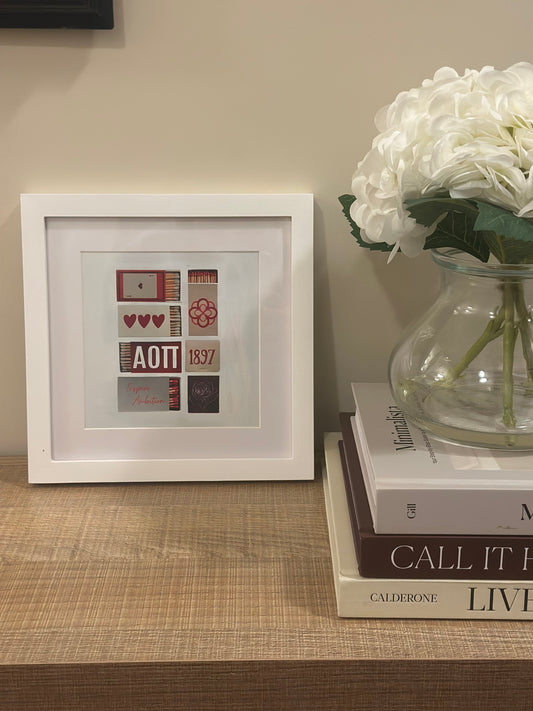 Alpha Omicron Pi Framed Matchbox Print