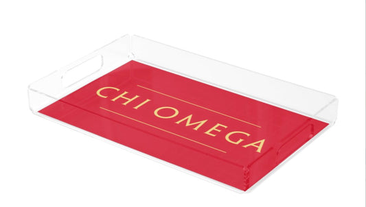 Chi Omega Decorative Tray (Large)