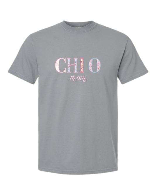 Chi Omega MOM Floral T-shirt