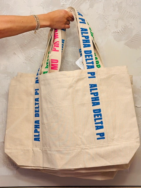 Sorority Large Canvas Tote Bag