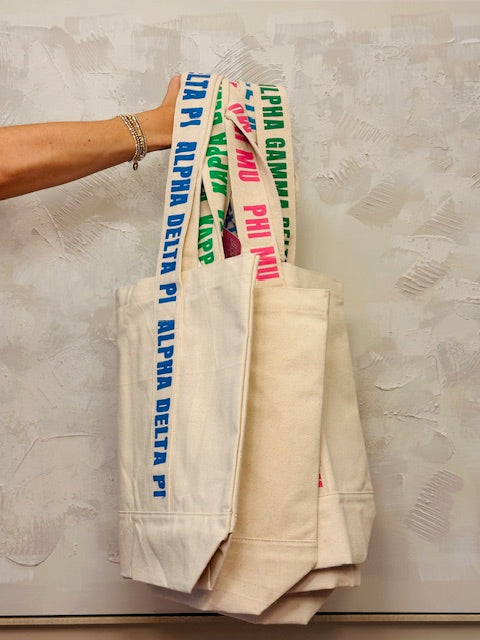Sorority Large Canvas Tote Bag