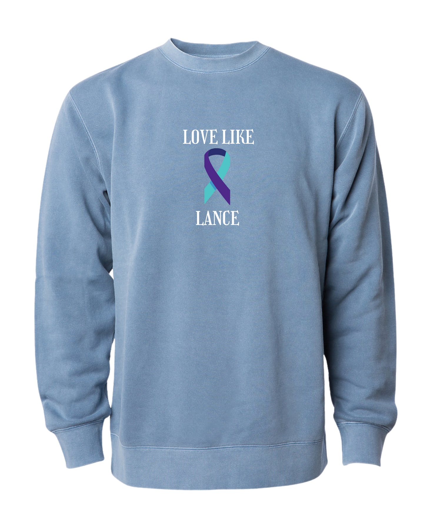 Love like Lance Blue Suicide Awareness Crewneck