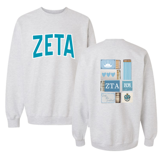 ZETA Varsity Turquoise with Matchbox Sweatshirt