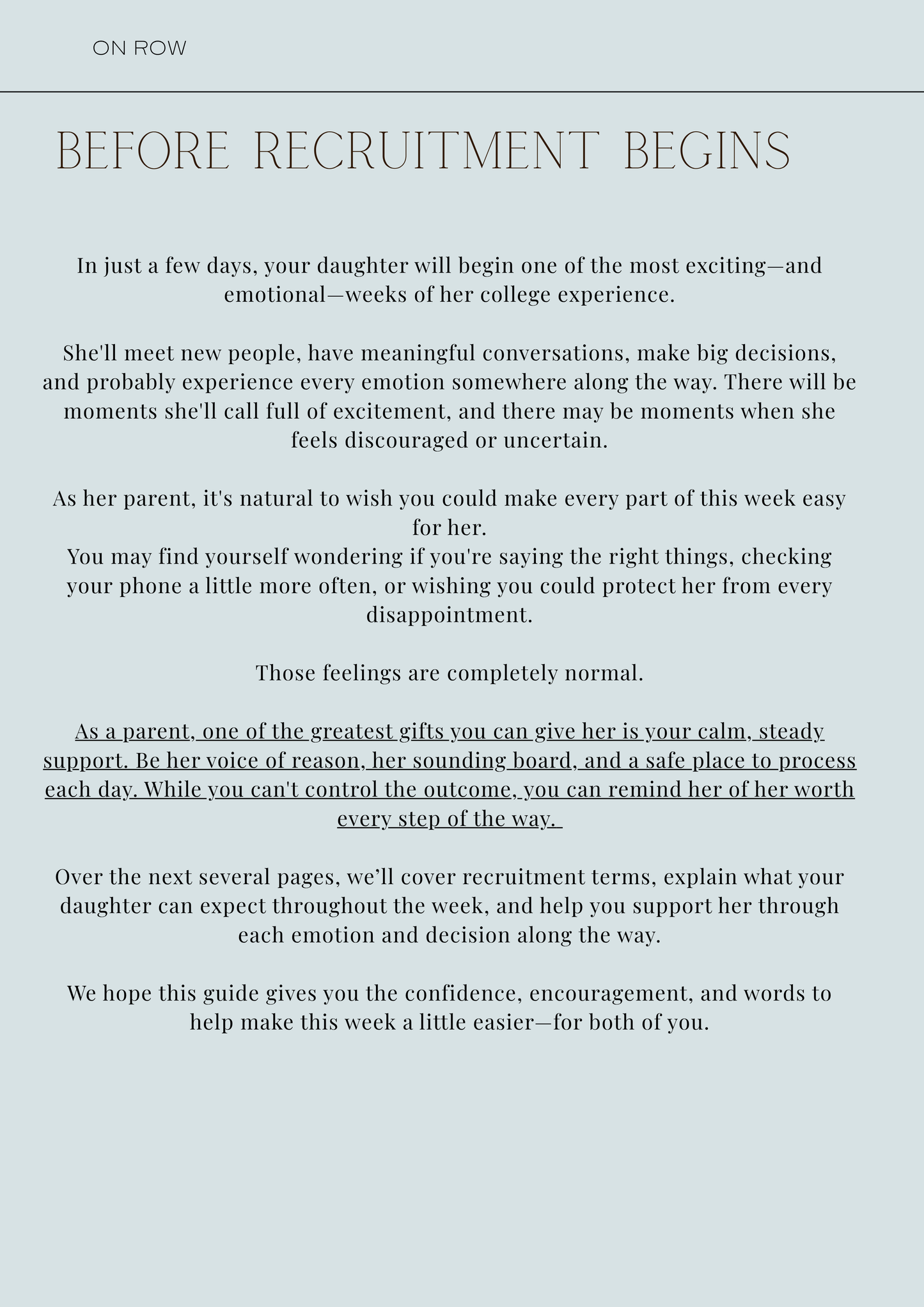 A Parents Guide to Sorority Recruitment: Digital Download