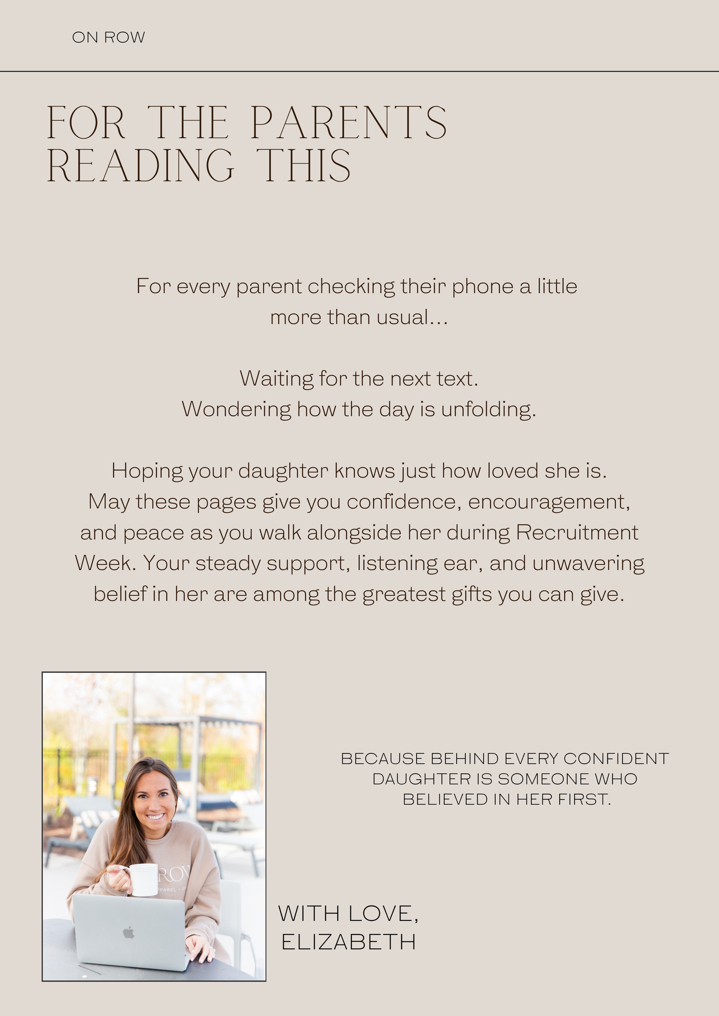 A Parents Guide to Sorority Recruitment: Digital Download