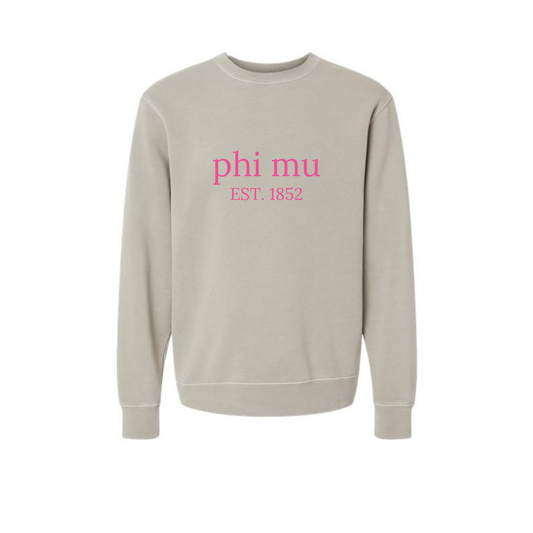 Phi Mu Est. Crewneck