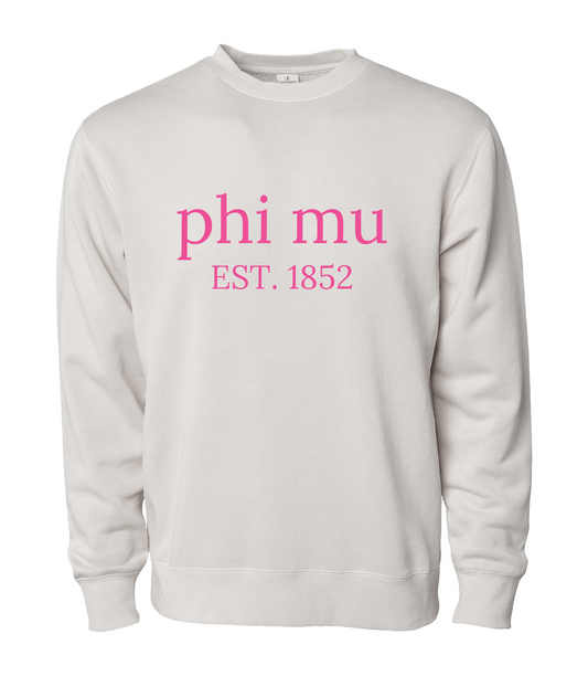 Phi Mu Est. Crewneck