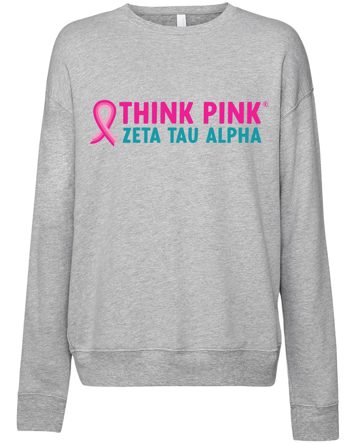 zeta tau alpha think pink sweatshirt