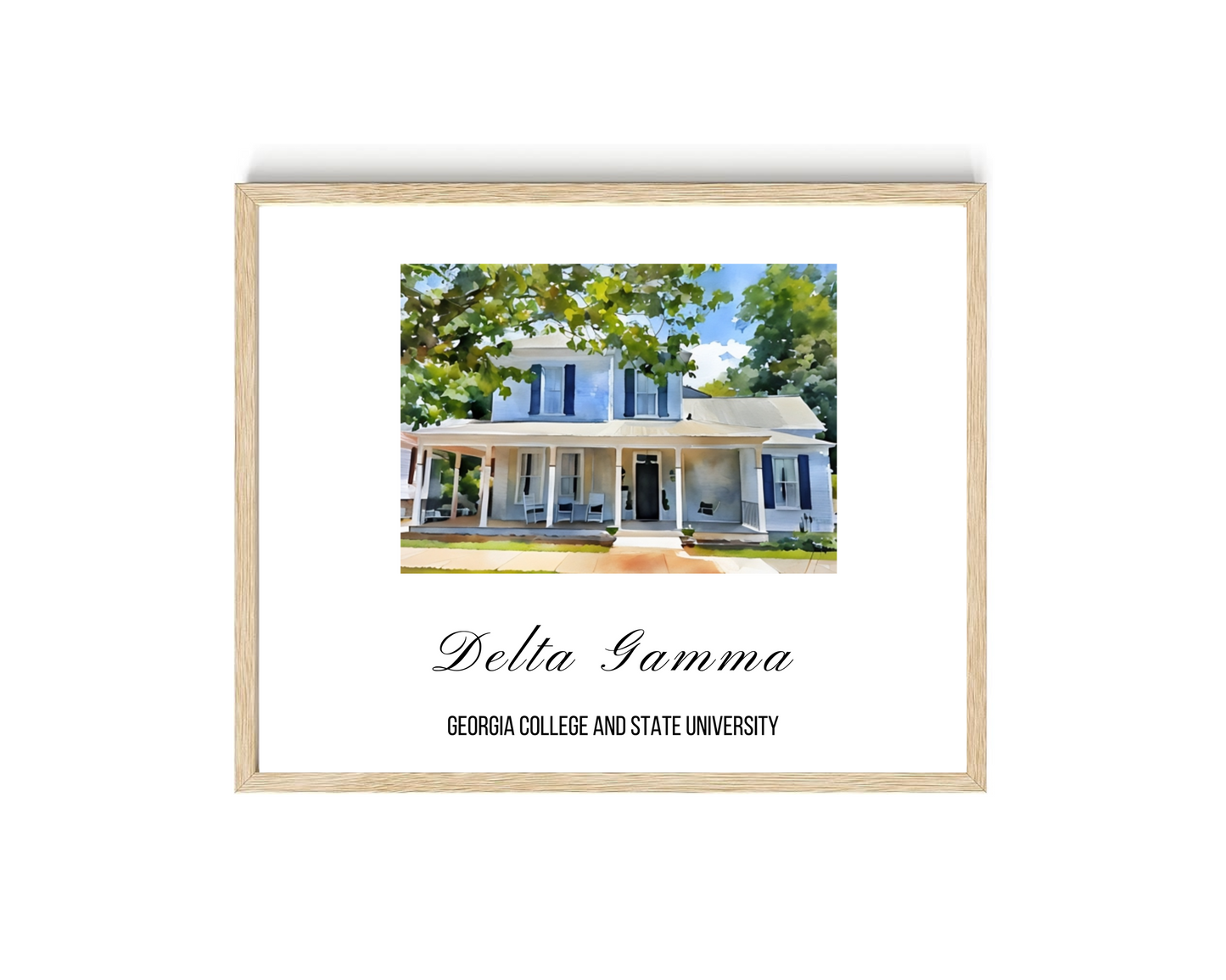 Delta Gamma House Watercolor