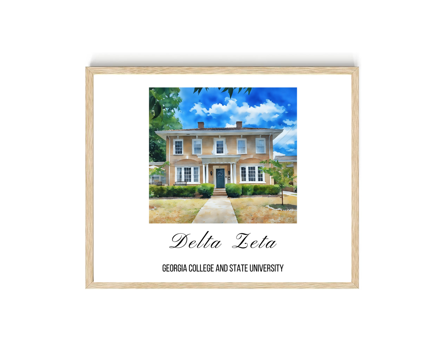 Delta Zeta House Watercolor