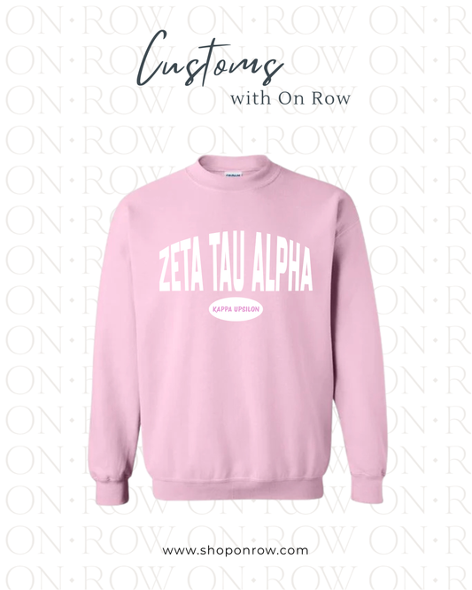 Zeta Tau Alpha GCSU Pink Sweatshirt