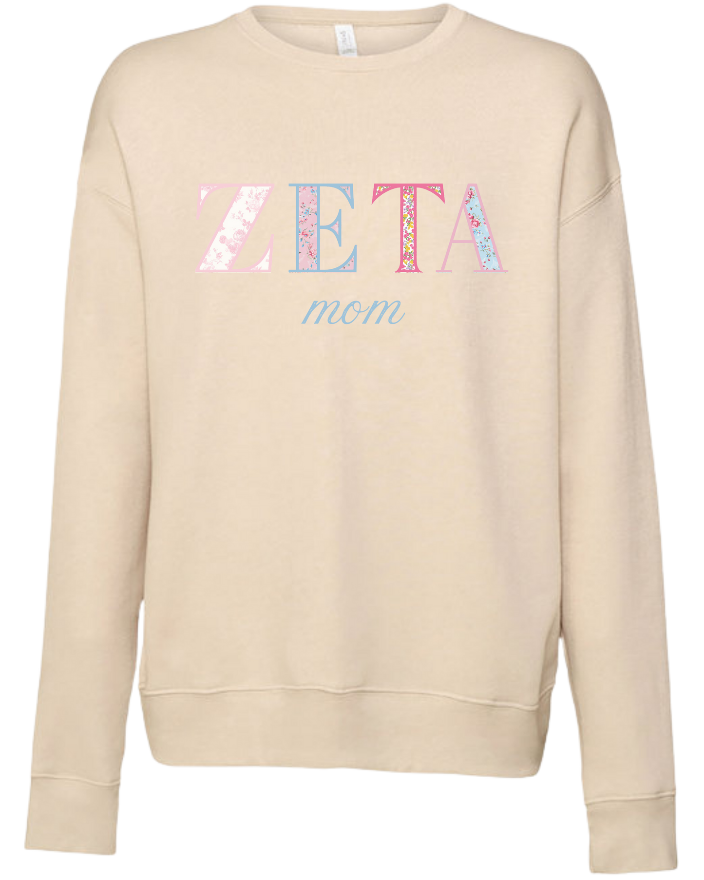 Zeta Tau Alpha Floral MOM Sweatshirt